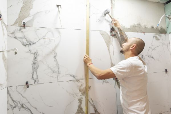Marble Wall Tile Installation